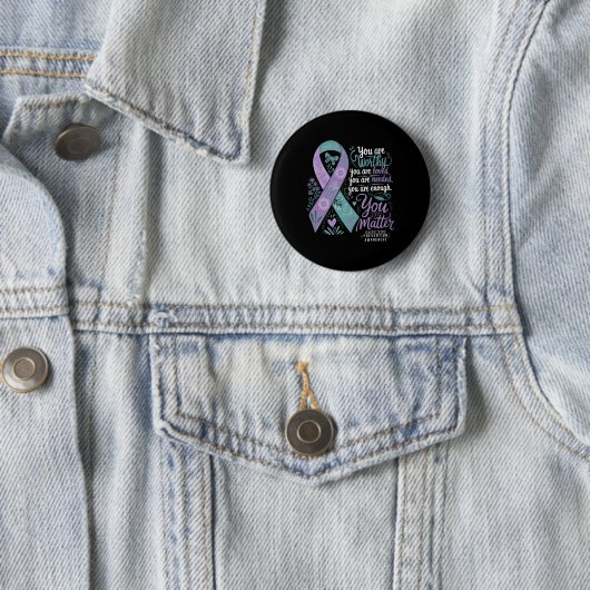 Badge Rond 5 Cm Suicide Prevention Awareness Sitive Suprt You (En situation)
