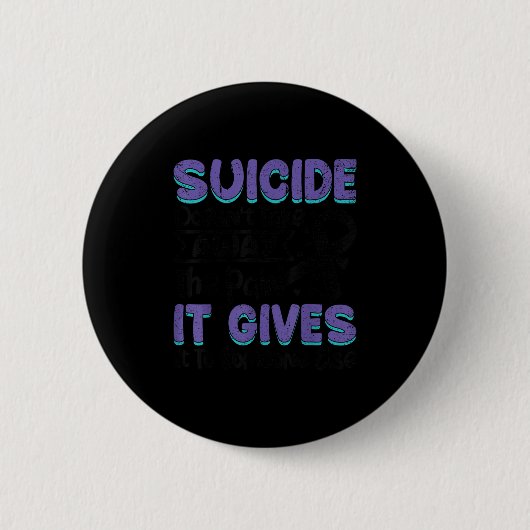 Badge Rond 5 Cm Suicide Prevention Awareness Teal &amp; Purple Rib (Devant)