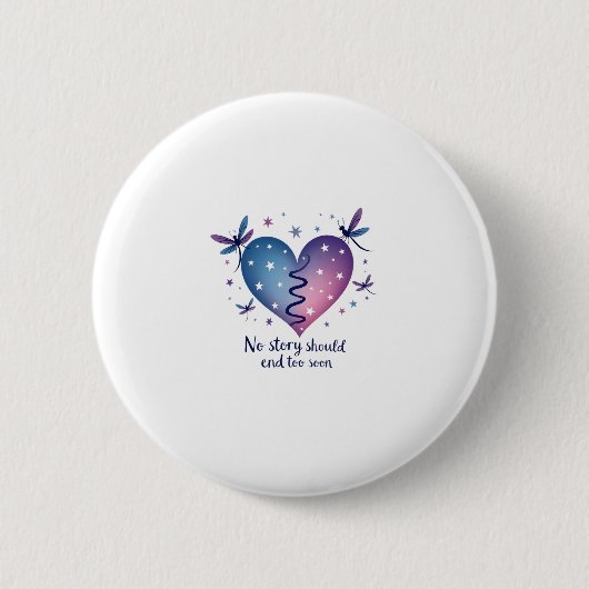 Badge Rond 5 Cm Suicide Prevention Awareness Teal Purple Heart Dra (Devant)