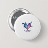 Badge Rond 5 Cm Suicide Prevention Awareness Teal Purple Heart Dra (Devant & derrière)
