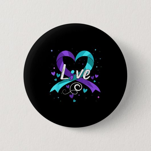Badge Rond 5 Cm Suicide Prevention - Semicolon Suicide Awareness R (Devant)