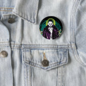 Badge Rond 5 Cm Suicide Squad | Joker Retro Rock Graphic (En situation)