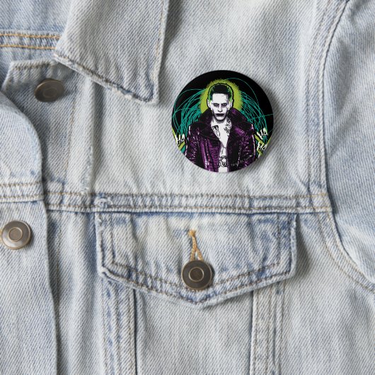 Badge Rond 5 Cm Suicide Squad | Joker Retro Rock Graphic (En situation)