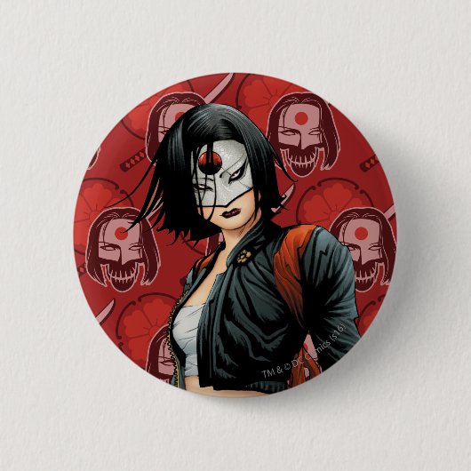 Badge Rond 5 Cm Suicide Squad | Katana Comic Book Art (Devant)