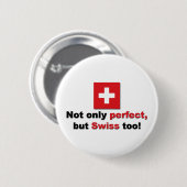 Badge Rond 5 Cm Suisse parfait (Devant & derrière)