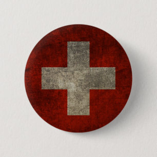 Badge Rond 5 Cm Suisses et fiers