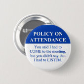 Badge Rond 5 Cm Suivant la politique sur la participation des empl (Devant & derrière)