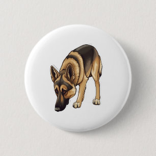 Badge Rond 5 Cm Suivi berger allemand