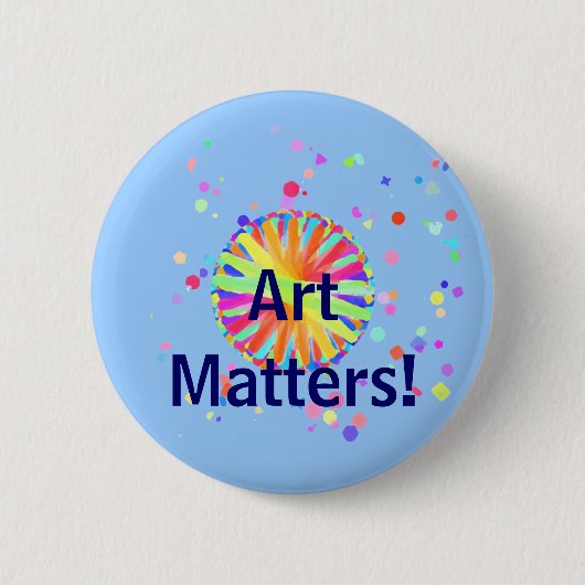 Badge Rond 5 Cm Sujets d'art ! Roue de couleur folle (Devant)