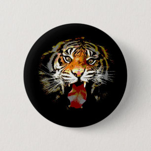 Badge Rond 5 Cm Sumatran Tiger