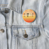 Badge Rond 5 Cm Summer Beach Scène :Dessin vectoriel (En situation)