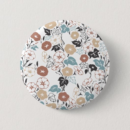 Badge Rond 5 Cm Summer Morning Glory Garden (Devant)