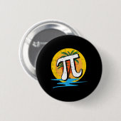 Badge Rond 5 Cm Summer Pi Day Retro Beach Math (Devant & derrière)