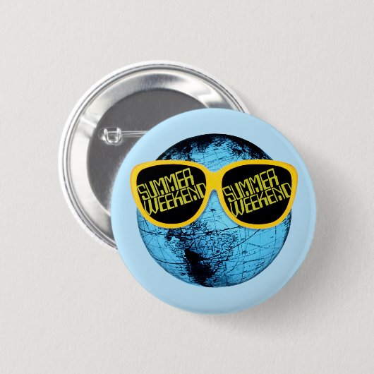 Badge Rond 5 Cm  Summer Weekend - Habillage promotionnel (Devant & derrière)