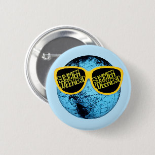 Badge Rond 5 Cm  Summer Weekend - Habillage promotionnel