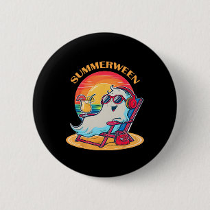 Badge Rond 5 Cm Summerween mignon Fantôme d'été Éffrayant Hallowee