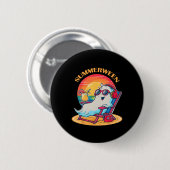 Badge Rond 5 Cm Summerween mignon Fantôme d'été Éffrayant Hallowee (Devant & derrière)