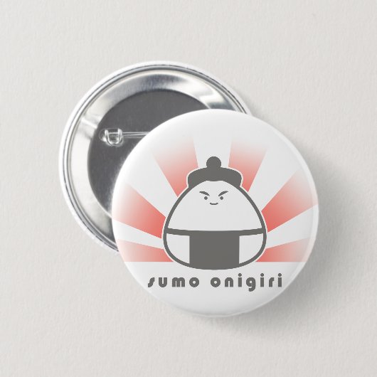 Badge Rond 5 Cm Sumo Onigiri (Devant & derrière)