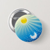 Badge Rond 5 Cm Sun et bouton de lune (Devant & derrière)