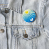 Badge Rond 5 Cm Sun et bouton de lune (En situation)