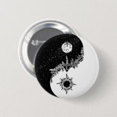 Badge Rond 5 Cm Sun et bouton de Yin Yang de lune (Devant & derrière)