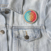 Badge Rond 5 Cm Sun et lune dans l'amour (En situation)