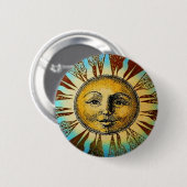Badge Rond 5 Cm Sun God Pin (Devant & derrière)