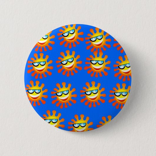 Badge Rond 5 Cm Sun heureux (Devant)