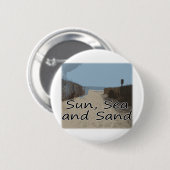 Badge Rond 5 Cm Sun, mer et sable (Devant & derrière)