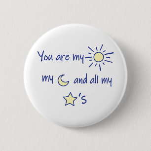 Badge Rond 5 Cm Sun-Moon-and-Stars-