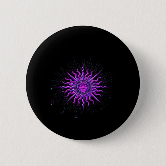 Badge Rond 5 Cm Sun - Whimsigoth Graphic (Devant)