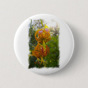 Badge Rond 5 Cm Sunburst de Humboldt Lilies