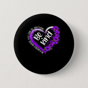 Badge Rond 5 Cm Sunflower Heart Be Genre Purple Overdose Sensibili