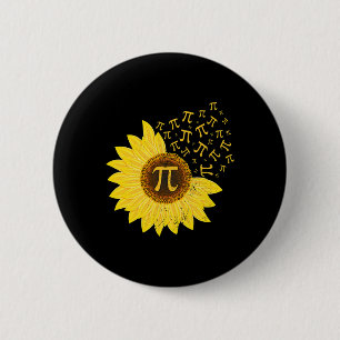 Badge Rond 5 Cm Sunflower Pi Jour 3.14 Mars 14 Math Enseignant Vin