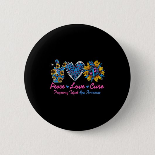 Badge Rond 5 Cm Sunflower Ribbon Pregnancy Infant Loss Awareness C (Devant)