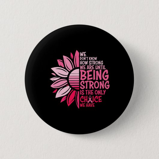 Badge Rond 5 Cm Sunflower rose Cancer du sein Sensibilisation Femm (Devant)
