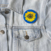 Badge Rond 5 Cm Sunflower Ukraine (En situation)