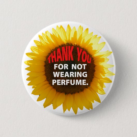 Badge Rond 5 Cm SunflowerNoPerfume (Devant)