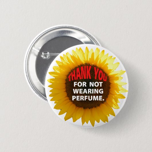 Badge Rond 5 Cm SunflowerNoPerfume (Devant & derrière)