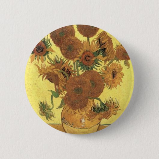 Badge Rond 5 Cm Sunflowers par Van Gogh (Devant)