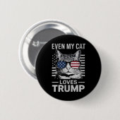 Badge Rond 5 Cm Sungles Drapeau Usa Même Mon Chat aime Trump (Devant & derrière)
