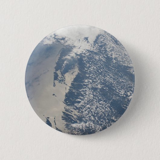 Badge Rond 5 Cm Sunglint Sur La Côte Du Massachusetts. (Devant)