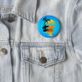 Badge Rond 5 Cm Sunrise du surf (En situation)