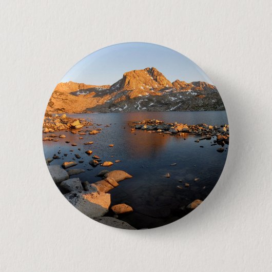 Badge Rond 5 Cm Sunset du lac Muriel près de Piute Pass - Sierra N (Devant)