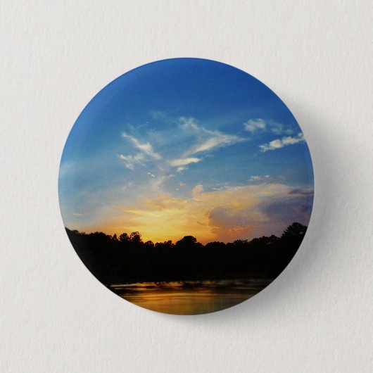 Badge Rond 5 Cm Sunset Mountain Lake (Devant)