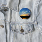 Badge Rond 5 Cm Sunset Mountain Lake (En situation)