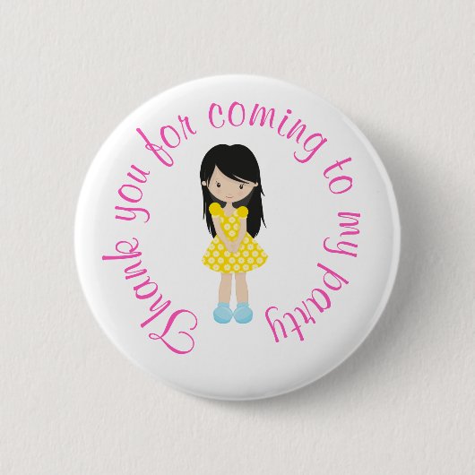 Badge Rond 5 Cm Sunshine et Lemonade "Merci pour venir" (Devant)