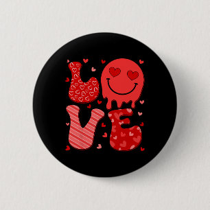 Badge Rond 5 Cm Super amour du coeur Valentines Jour Hommes Femmes