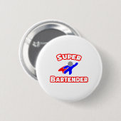 Badge Rond 5 Cm Super Bartender (Devant & derrière)