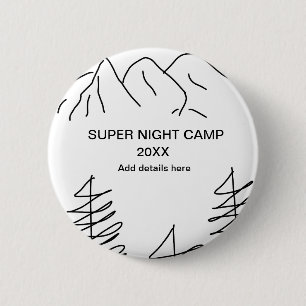 Badge Rond 5 Cm Super camp été hiver ajouter nom année voyage vacc